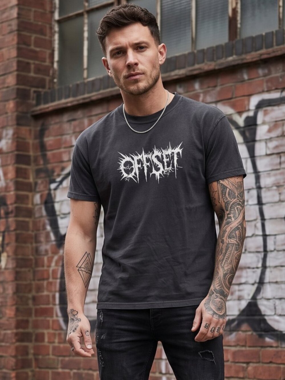 NWOT | Offset Official "Set It Off" Tour Dog Graphic T-Shirt | Black | Medium